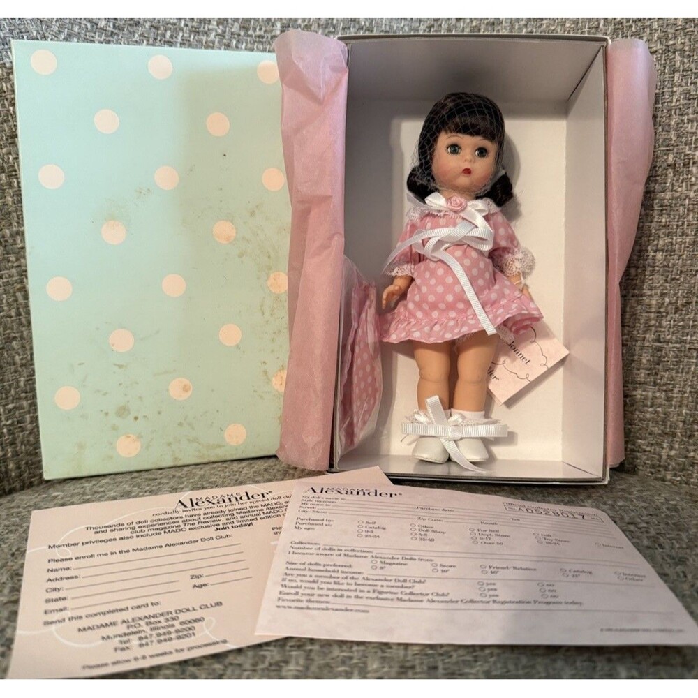 Madame Alexander Sun Bonnet 35365 Doll NIB Box Tag Hair Net NRFB